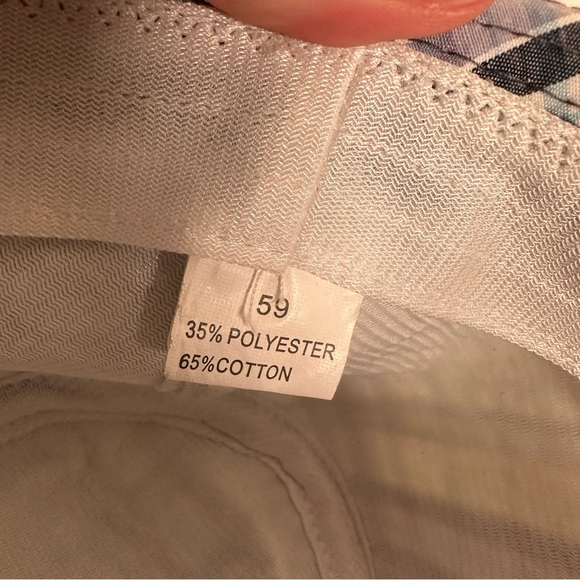 Plaid fedora hat blue and white - Picture 9 of 9